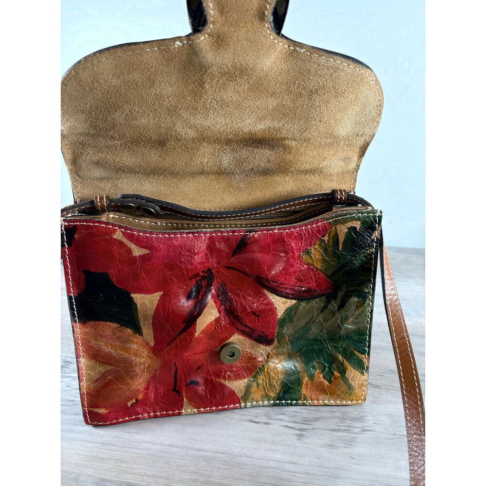 Patricia Nash Van Sannio Floral Leather Crossbody Bag Clutch Colorful‎ Trifold - Picture 5 of 8